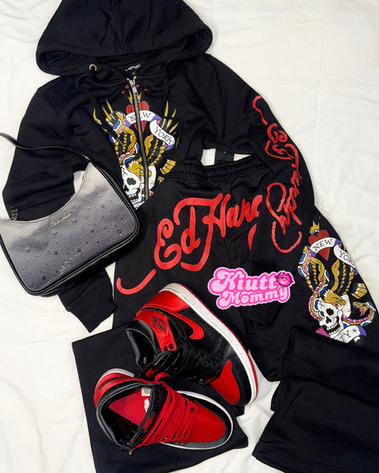 Set HARDY 🖤 letras ROJAS