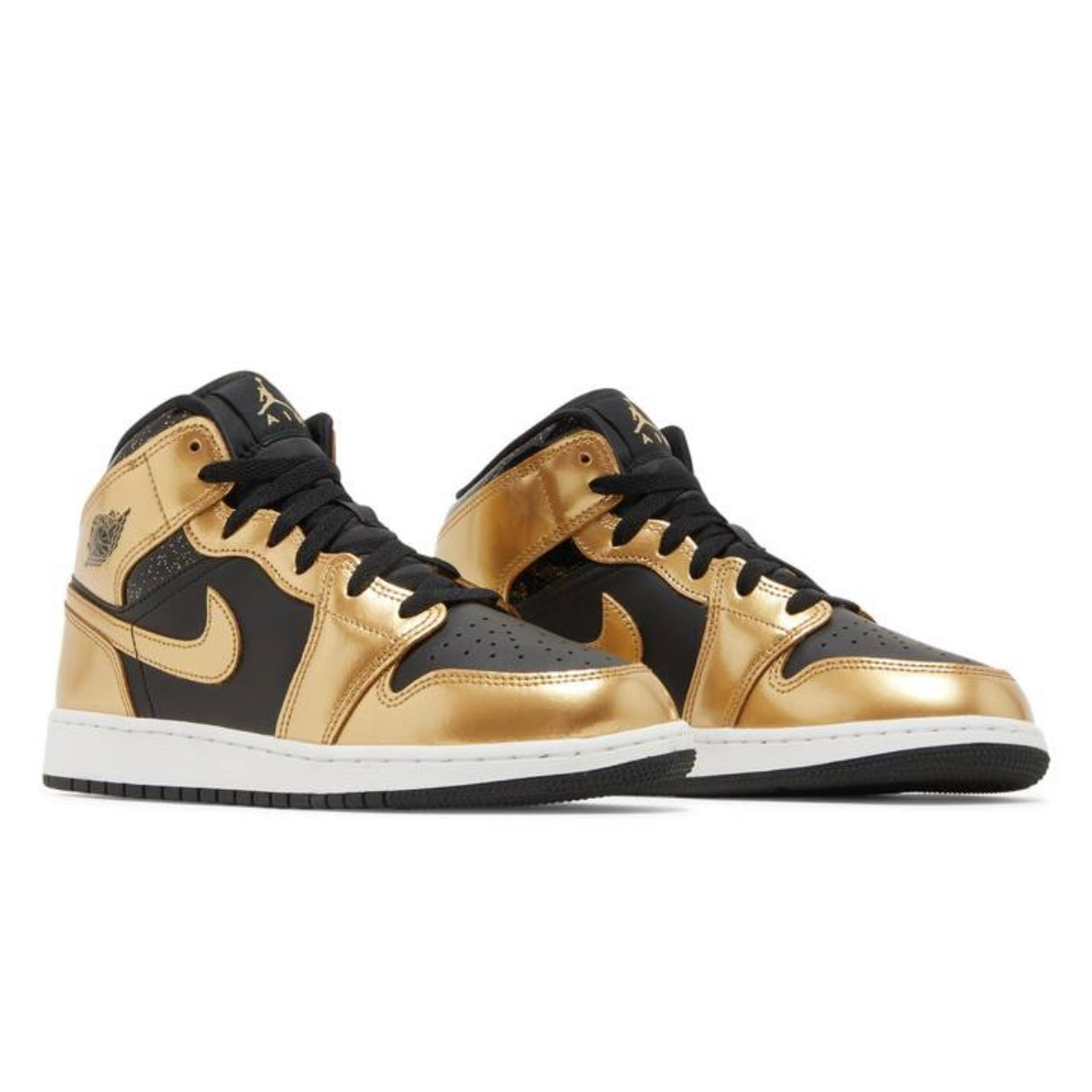 Jordan 1 Mid SE GS “METALIC GOLD BLACK”